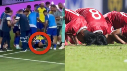 Pernyataan Cristiano Ronaldo usai Sujud Syukur di Laga Al-Nassr vs Al-Shabab, Terinspirasi Timnas Indonesia?