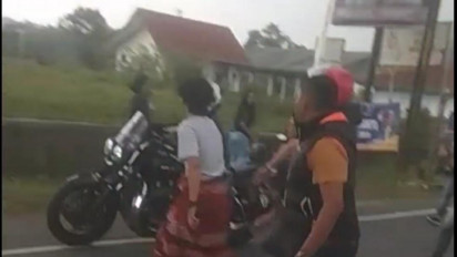 Rombongan Moge Serempet Santri di Ciamis hingga Terkapar, Massa Marah Cegat Moge