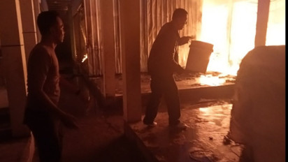 Update Kebakaran Pasar Arjosari Pacitan, 14 Kios Sembako Ludes Terbakar, Ini Jumlah Kerugiannya