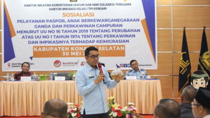 Imigrasi Kendari Sosialisasikan Pelayanan Paspor, Berkewarganegaraan Ganda dan Perkawinan Campuran di Indonesia