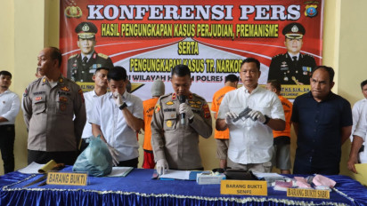 Satres Narkoba Polres Langkat Amankan Sabu Dan Senpi