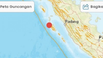 Gempa Magnitudo 5,3 Guncang Kepulauan Mentawai