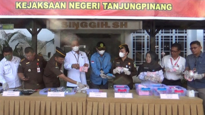 Kejari Tanjungpinang Musnahkan Barang Bukti, Perkara Didominasi Kasus Narkoba dan Asusila