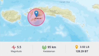 Gempa Hari Ini: Ambon Diguncang Magnitudo 5.5 Gempa Dini Hari Tadi