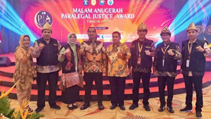 Lurah di Muba Dapat Penghargaan Paralegal Justice 2023 Tingkat Nasional