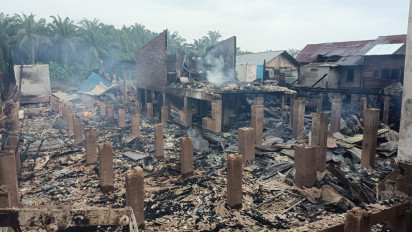 15 Rumah Warga di Tanjung Pura Langkat Ludes Terbakar