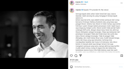 Melalui Unggahan Terverifikasi, Artis Jessica Iskandar Minta Tolong Presiden Jokowi
