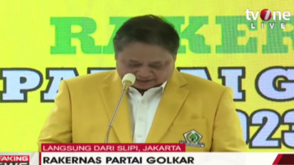 Partai Golkar Gelar Rapat Kerja Nasional, Airlangga: Wajib Hukumnya Kita Menangkan Pemilu Presiden
