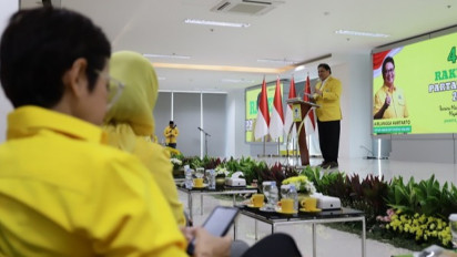 Rakernas Partai Golkar, Airlangga Hartarto Beri Peringatan ke Caleg yang Tidak Siap