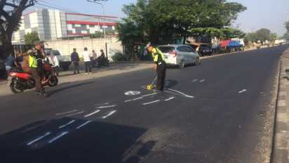 Terlindas Ban Truk, Pelajar Pengendara Sepeda Motor Tewas di Bypass Krian