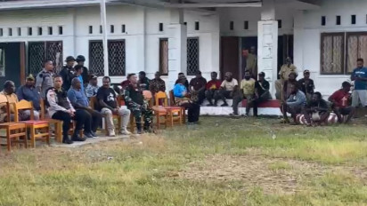 Pemda Nabire Bersama Aparat Keamanan Adakan Pertemuan Dengan Warga Pasca Konflik