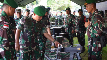 Kunjungan ke Simalungun, Kepala Staf Angkatan Darat Check Kesiapan Personil Yonif 122/TS Dalam Operasi Satgas Pamtas RI - PNG