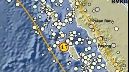 Gempa M 4,7 Guncang Kepulauan Mentawai Sumbar