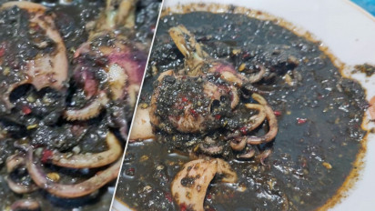 Sotong Masak Hitam Khas Melayu: Hidangan Seafood Unik Menggugah Selera dengan Kuah Berwarna Hitam yang Menggoda