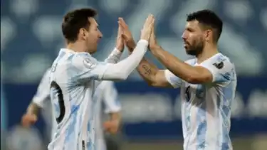 Lionel Messi dan Sergio Aguero