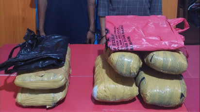 Sat Narkoba Polres Madina Amankan Dua Orang Pemuda Pembawa Enam Bal Ganja