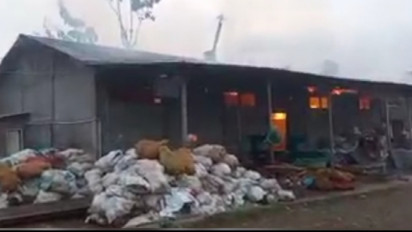 Gudang Pengolahan Porang di Kasembon, Malang Terbakar, Kerugian Ditaksir Ratusan Juta Rupiah