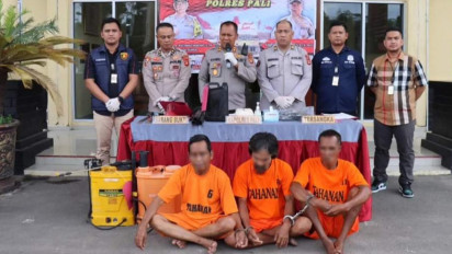 Polres Pali Tangkap 3 Tersangka Pembakaran Hutan dan Lahan di Kabupaten Pali