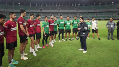 Beri Semangat Timnas Indonesia, Erick Thohir : Laga Lawan Palestina sangat Penting untuk Cetak Poin