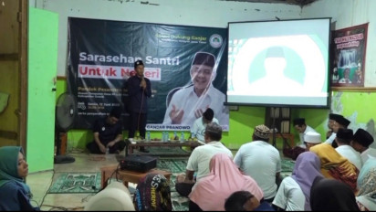 Cegah Perpecahan Jelang Pemilu, Sukarelawan Dukung Ganjar Pranowo Temui Kaum Santri di Gresik
