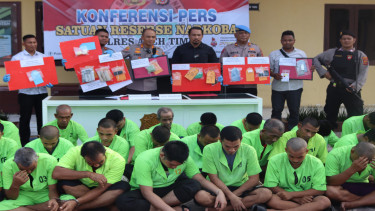 Polisi Tangkap 28 Orang Tersangka Sindikat Penyalahgunaan Narkoba di Aceh Timur