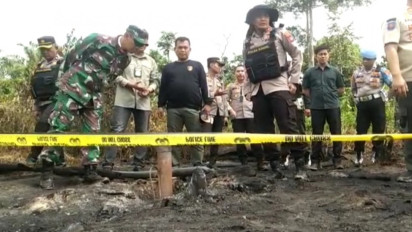 Ratusan Sumur Tambang Minyak Ilegal di Musi Banyuasin Ditutup Paksa Polisi