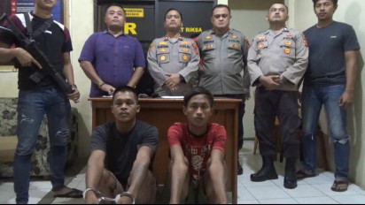 Tim Siluman Kota Polsek Muaro Bungo Tangkap Dua Pelaku Pencuri Bersajam