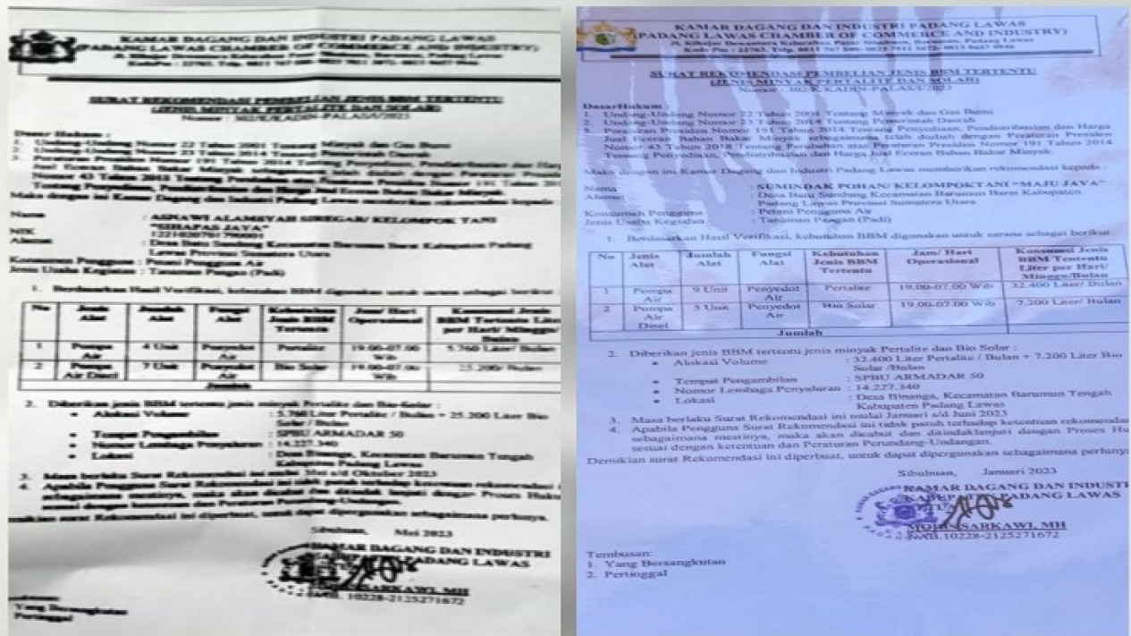 Pengurus Kadin Kabupaten Padang Lawas Diduga Bermain BBM Subsidi dari SPBU
            - galeri foto