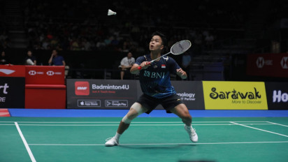 Berhasil Kalahkan Jonatan Christie, Anthony Sinisuka Ginting Lolos ke Semifinal Indonesia Open 