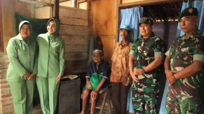 Tekan Angka Stunting, Kodim 0424 Tanggamus Lampung Bagikan Paket Sembako ke Warga Tidak Mampu