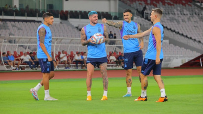Intip Latihan Perdana Timnas Argentina di Stadion Gelora Bung Karno