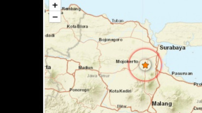 Gempa 4,6 di Mojokerto Guncang Kota Pasuruan, Surabaya, Lamongan, Gresik dan Sidoarjo