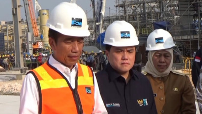 Kunjungi Proyek Pembangunan Smelter Freeport Presiden Jokowi Targetkan Smelter Tuntas Mei 2024