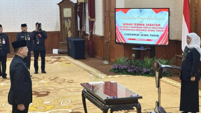 Gerbong Mutasi Pejabat Eselon II Pemprov Jatim Bergerak, Gubernur Khofifah Lantik 6 Pejabat Baru