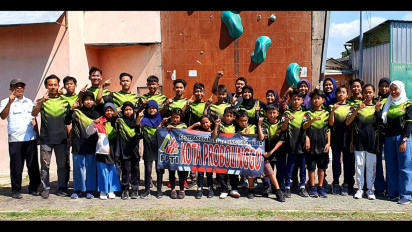 Hadapi Kejurprov Jatim 2023, 25 Atlet Panjat Tebing Kota Probolinggo Berlaga di Surabaya