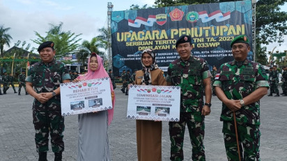 Mantab, Korem 033 WP Berhasil Renovasi 10 RTLH, Perbaiki Rumah Ibadah dan Sekolah di Tanjungpinang dan Bintan
