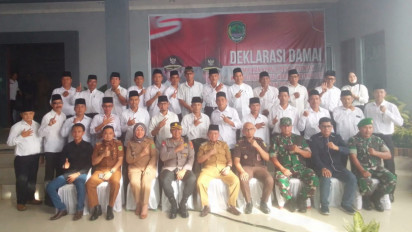 Pilkades Serentak di Kabupaten Pali: 63 Calon Kades dari 17 Desa Gelar Deklarasi Damai Menuju Pilkades Tertib dan Transparan