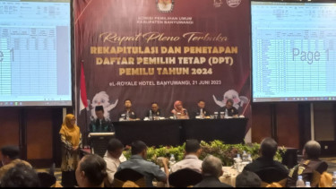 DPT Pemilu Banyuwangi Disahkan, Pemilih Menyusut 1.309 Orang
