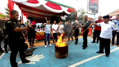 Kejari Pali, Musnahkan Barang Bukti 84 Perkara Tindak Pidana Umum yang Telah Inkracht