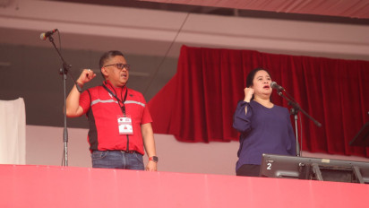 Gladi Bersih BBK 2023, Puan Ajak Satgas dan Penari Kompak Teriakkan Salam Pancasila