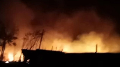 Belasan Tempat Penyulingan Minyak Ilegal di Musi Banyuasin Terbakar