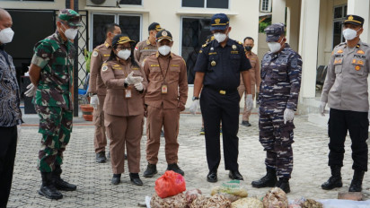 Ratusan Kilo Daging Dan Buah-buahan Dimusnahkan Stasiun Karantina Karimun