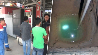 Sumur Warga di Desa Betung Selatan Mengeluarkan Air Berwarna Hijau dan Aroma yang Menyengat