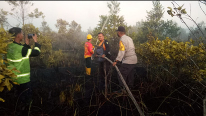 BPBD Berhasil Padamkan Kebakaran Hutan dan Lahan di Kelurahan Sebaru Palangkaraya