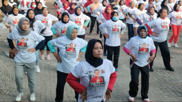 Relawan Sedulur Saklawase gelar Senam Sehat Bersama Ibu-ibu