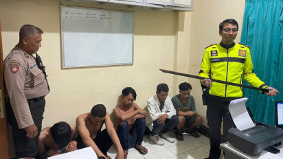 Hendak Tawuran, Belasan Pemuda Bersajam dan Genk Motor Diamankan Patroli Gabungan Polrestabes Surabaya