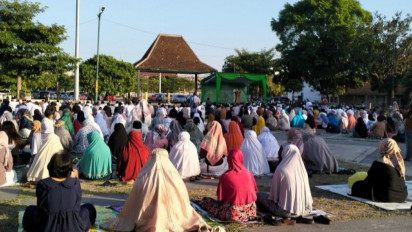 Jamaah Muhammadiyah Solo Shalat Idul Adha di Mangkunegaran