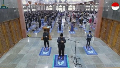 Begini Suasana Salat Iduladha di Al Zaytun Pimpinan Panji Gumilang, Saf Berjarak