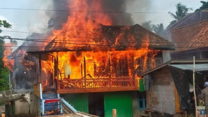 Ditinggal saat Merayakan Idul Adha, Rumah di Musi Banyuasin Ludes Terbakar