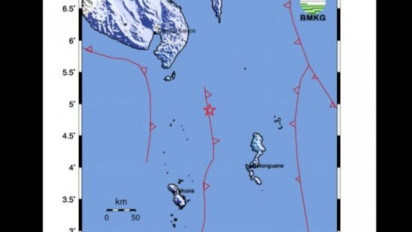 Gempa M 5 Guncang Kepulauan Sangihe Sulut